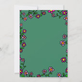 Botanische Rose Rustikale Blumenhochzeit Einladung (Rückseite)