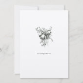 Botanische Rose Vine Border Wedding Einladung (Rückseite)