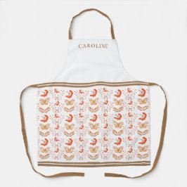 Botanische Rote Berries & Herbstlaube kundenspezif Schürze