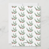 Botanische Rote Berries Non Foto Frohe Weihnachten (Rückseite)