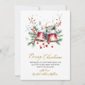 Botanische Rote Berries Non Foto Frohe Weihnachten (Vorderseite)