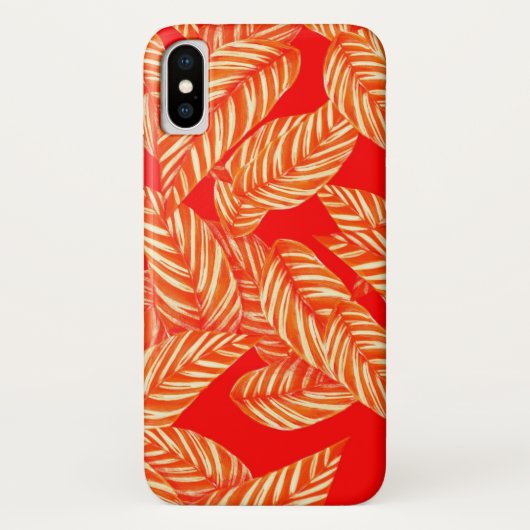 Botanische rote Blätter Case-Mate iPhone Hülle (Rückseite)