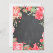 Botanische rote Blumenüberraschungs-70. Geburtstag Einladung (Rückseite)