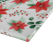 Botanische rote Poinsettias Schneidebrett (Ecke)