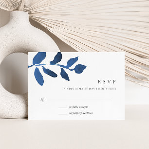 Botanische RSVP-Karte Indigo RSVP Karte