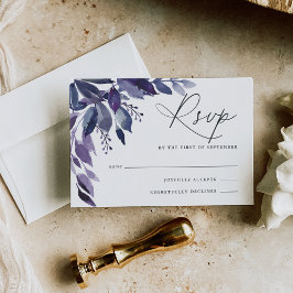 Botanische RSVP-Karte mit reichlich Foliage RSVP Karte