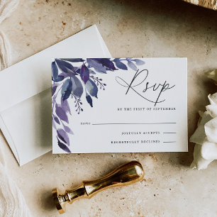 Botanische RSVP-Karte mit reichlich Foliage RSVP Karte