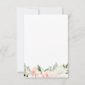 Botanische RSVP-Karte mit rosa und goldblütigem Fl RSVP Karte (Rückseite)