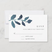 Botanische RSVP-Karte | Ultramarine RSVP Karte (Vorderseite)