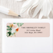 Botanische Rücksendeadresse Boho Blush Pink (Insitu)