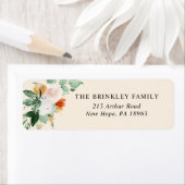 Botanische Rücksendeadresse Boho Pastel Peach (Insitu)