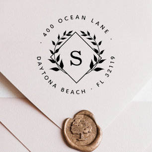 Botanische Rücksendeadresse der klassischen Hochze Permastempel