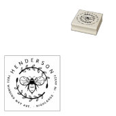 Botanische Rücksendeadresse der modernen Honigbien Gummistempel (Stempel)