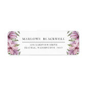 Botanische Rücksendeadresse für tropische Blume (Vorne)