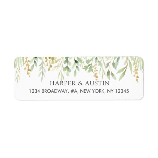 Botanische Rücksendeadresse Green Foliage (Vorne)