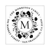 Botanische Rücksendeadresse Gummistempel (Prägung)