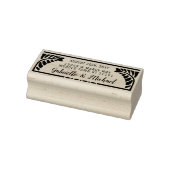 Botanische Rücksendeadresse Hochzeit Name + Datum Gummistempel (Stempel)