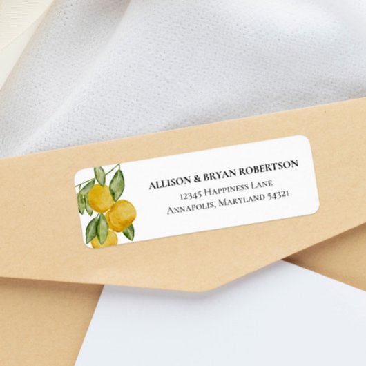 Botanische Rücksendeadresse Lemon