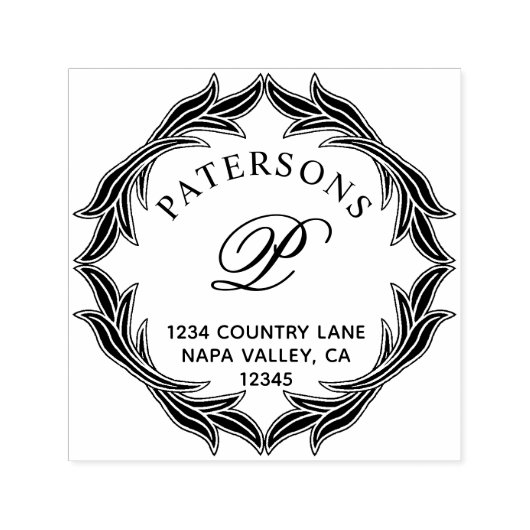 Botanische Rücksendeadresse Permastempel (Design)