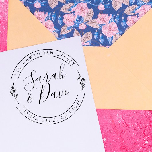 Botanische Rundschreiben-Rücksendeadresse Gummistempel