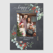 Botanische Rustikale Chalkboard Holiday Magnet Car (Vorderseite)