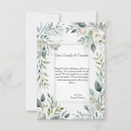 Botanische Rustikale Flora Dankeschön Karte