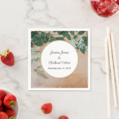 Botanische Rustikale Goldrahmen Serviette (Beispiel)