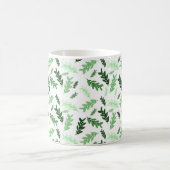 Botanische, rustikale grüne Blätter Kaffeetasse (Mittel)
