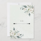 Botanische Rustikale Hochzeit Einladung (Rückseite)