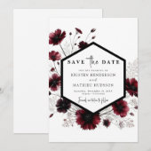 Botanische Rustikale Hochzeit Save The Date (Vorne/Hinten)