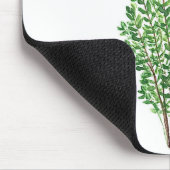 Botanische rustikale Kräutergarten Thymian Mousepad (Ecke)