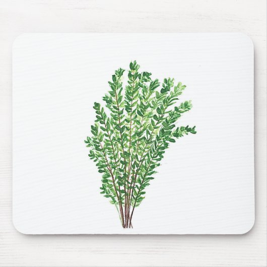 Botanische rustikale Kräutergarten Thymian Mousepad (Vorne)