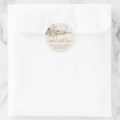 Botanische Rustikale Rolling Button Whisky Koch Bä Runder Aufkleber (Tasche)