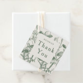 Botanische Sage Cream Floral Moderne Vielen Dank f Geschenkanhänger (Beispiel)