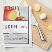 Botanische Sauerkirsche individuell anpassbar Geschirrtuch (Viertel Falte)