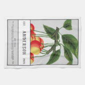 Botanische Sauerkirsche individuell anpassbar Geschirrtuch (Horizontal)