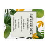 Botanische Save the Date tropische Palmen Magnet (Horizontal)