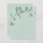 Botanische Schattenfrauengestüte - Grün Mitteilungskarte (Vorne/Hinten)
