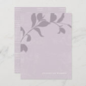 Botanische Schattenfrauenstationerie - Lila Mitteilungskarte (Vorne/Hinten)