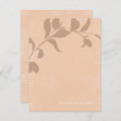 Botanische Schattenfrauenstationerie - Orange Mitteilungskarte (Vorne/Hinten)