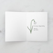 Botanische Schneefallpastel-Blume Geburtstagskarte Karte (Innenseite)