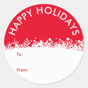 Botanische Schneeflocke nach Maß Runder Aufkleber