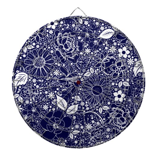 Botanische Schönheit Blau Dartscheibe (vorne)