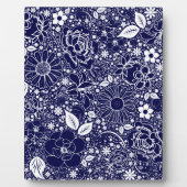Botanische Schönheit Blau Fotoplatte (Vorderseite)