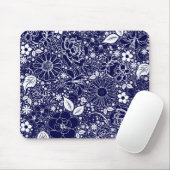 Botanische Schönheit Blau Mousepad (Mit Mouse)