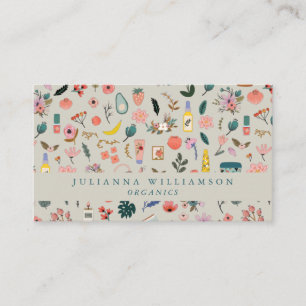 Botanische Schönheit Florale Natur Branding Modern Visitenkarte