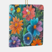 Botanische Schönheit: Kunstvoll gestaltete Blumend Keramikornament (Rechts)