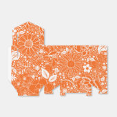 Botanische Schönheit Orange RIBBON FAVOR BOX Geschenkschachtel (Ungefaltet)