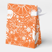 Botanische Schönheit Orange RIBBON FAVOR BOX Geschenkschachtel (Rückseite)