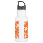 Botanische Schönheit Orange Trinkflasche (Rückseite)